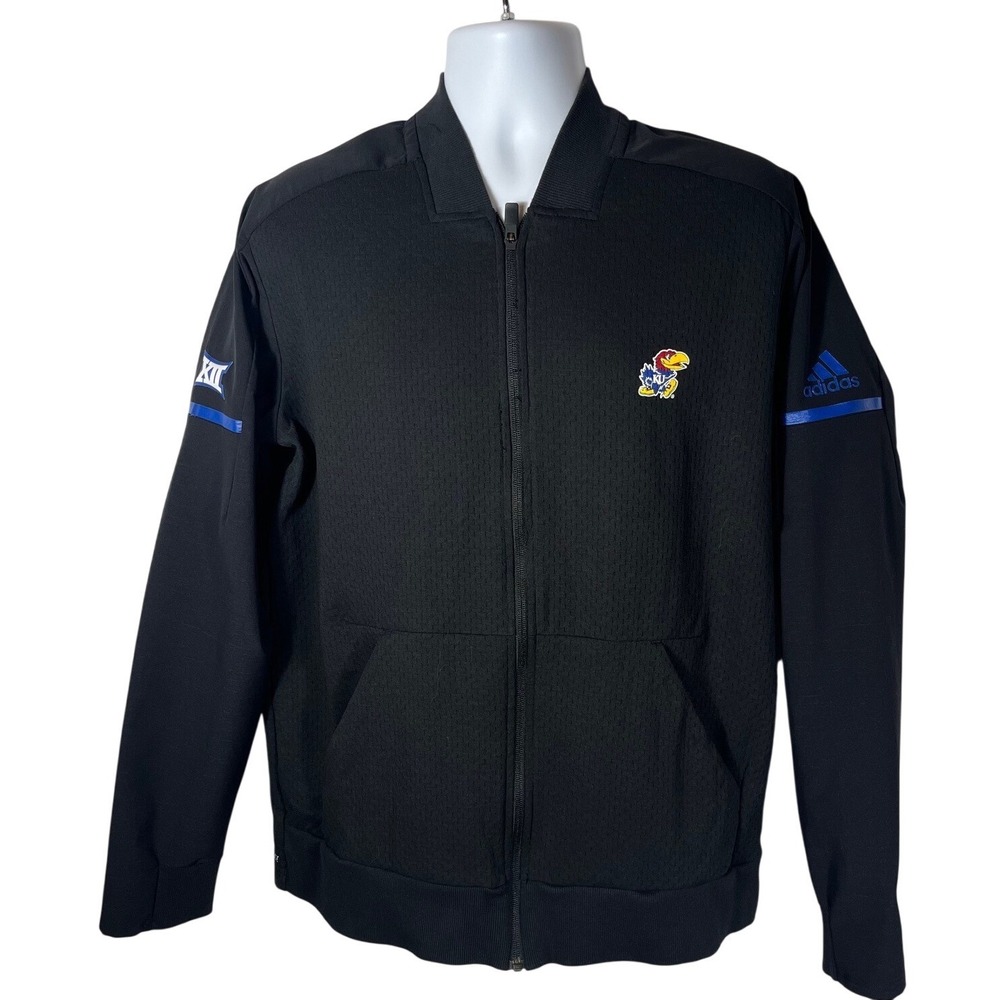 Adidas Men SZ L Kansas Jayhawks Climate AEROREADY Moisture-Wicking Jacket-939